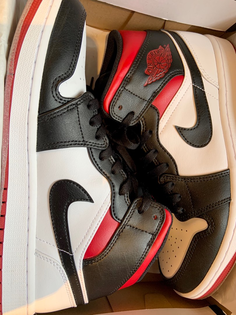 Red toes jordans top