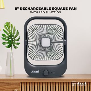 Akari rechargeable square fan sale