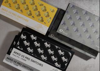 Akko Switches (Piano Pro, Crystal Silver, Cream Yellow Pro)
 For mechanical keyboard