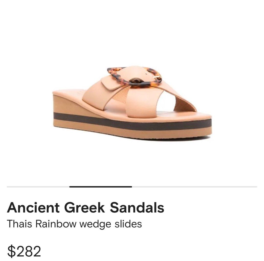 Ancient Greek Sandals handmade in Greece Thai rainbow wedge slides