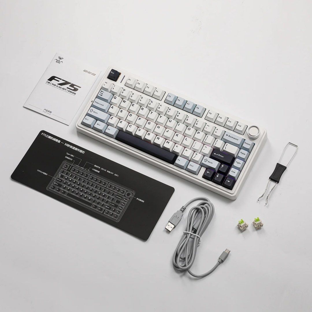 Aula F75 Wireless Tri-mode Custom Mechanical Keyboard, Computers & Tech ...