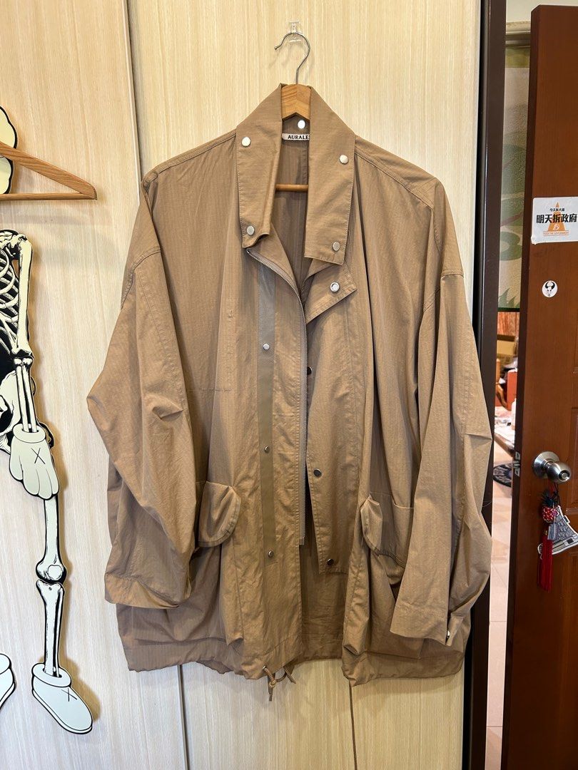 Auralee 21ss Washed find ripstop field jacket, 他的時尚, 外套及