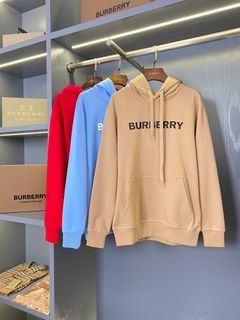 Authentic Burberry ️ Logo Print Cotton Pocket Sport Hoodie