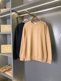 Authentic Burberry hollow-out Back Equestrian Knight Cotton Crew Neck Sweater