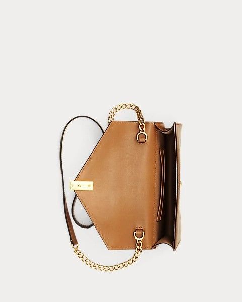 Authentic Polo Ralph Lauren Leather Chain Wallet Bag Women s