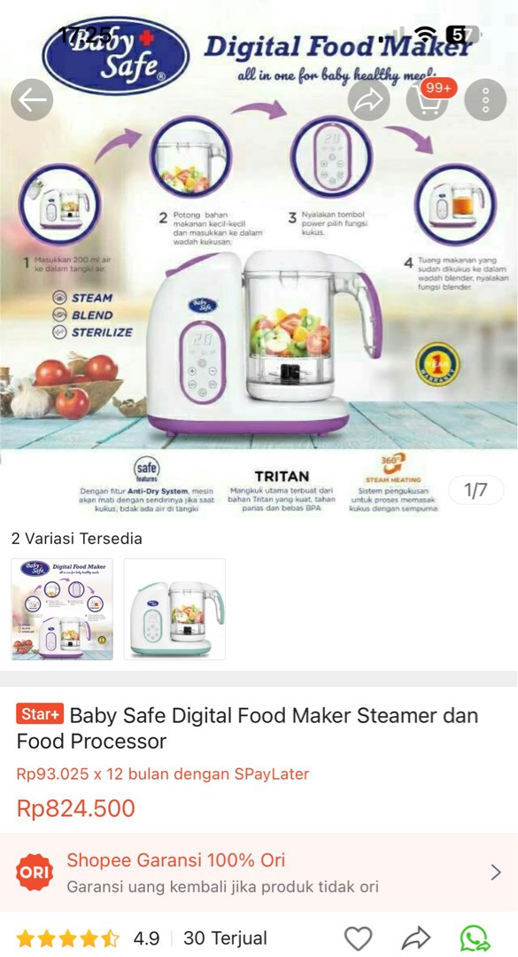 Baby safe sales food maker digital