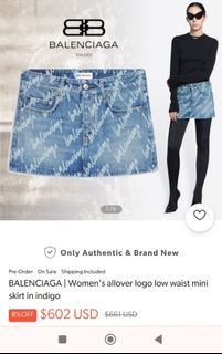 Balenciaga Beila AOP mini skirt
