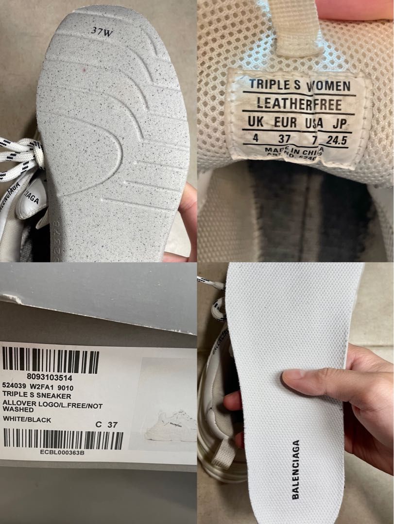 Balenciaga triple on sale s insole