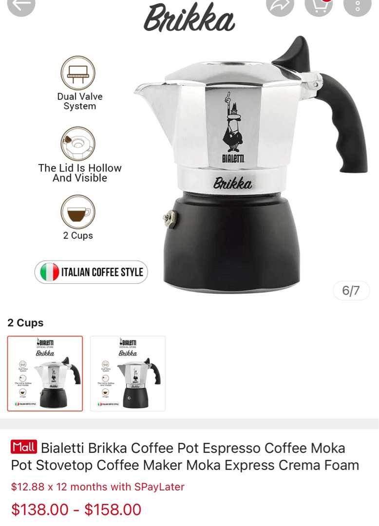 Bialetti Brikka Espresso Moka Pot