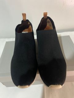 Black leather Rubber Shoes