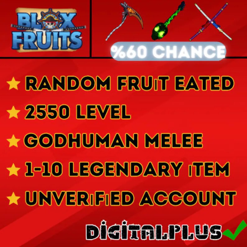 Cheap ] Blox Fruits Max Level Account (2550) + Godhuman/LIGHT/DualKatana +  Venom Fruit & Shadow Fruit - Auto Delivery