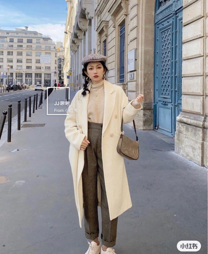 Zara hot sale cream coat