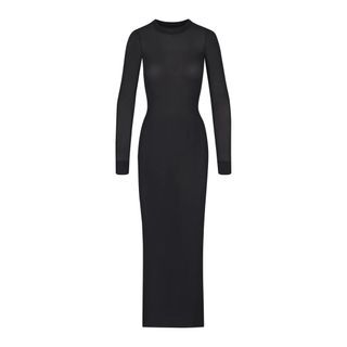 BNWT Skims Summer Mesh Long Sleeve Dress in Onyx, size XXS [AVAILABLE, ON HAND]