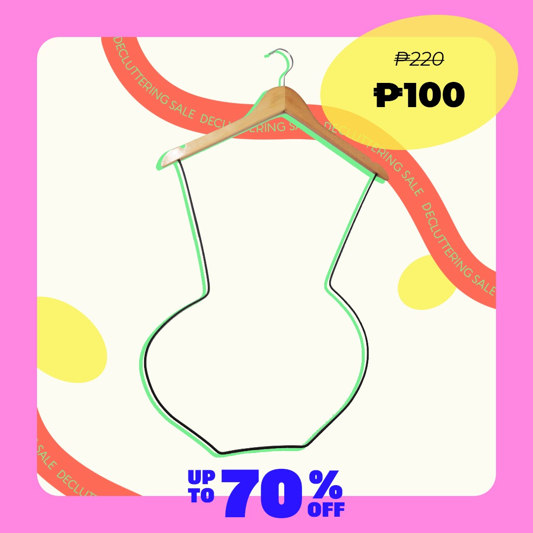 Body Shape Hanger for Dress, Romper, Clothes Wood Black Metal