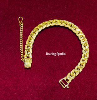 Bracelet  Latest design ( 100% BANGKOK premium 999.9 Gold plated  Bracelet/ width 9mm/length 18cm( Long lasting quality)