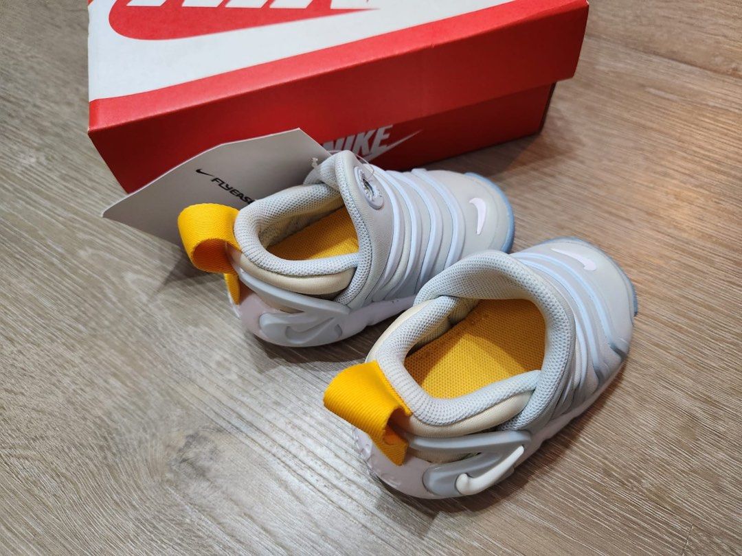 Brand New Baby Nike Dynamo grey blue yellow kids shoes sneakers