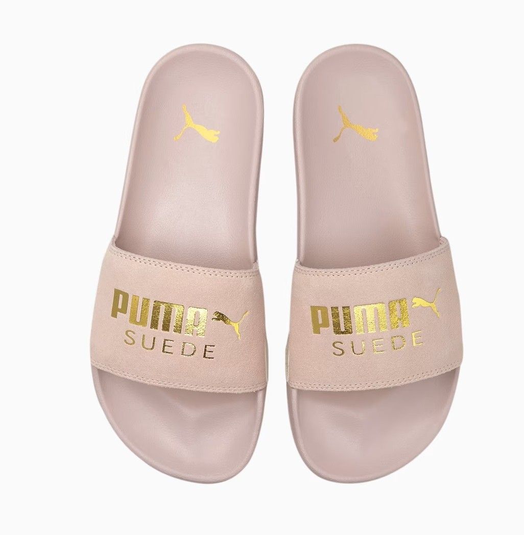 Suede puma slides discount