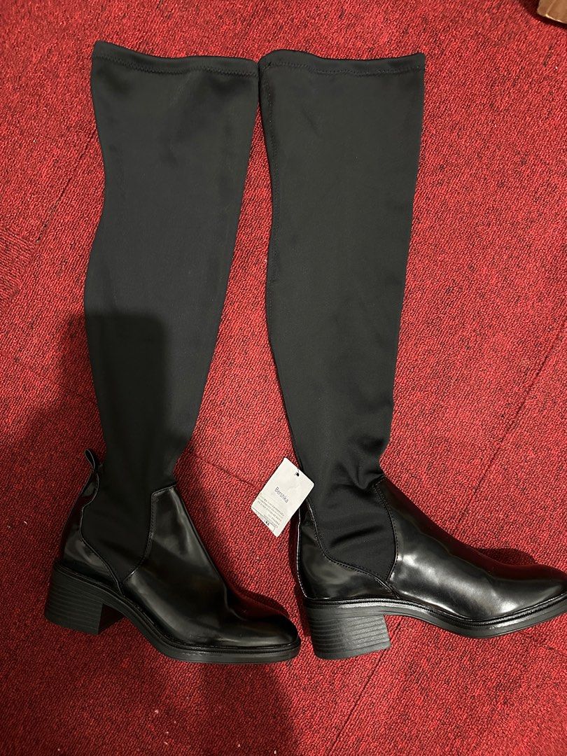 Bershka knee top high boots