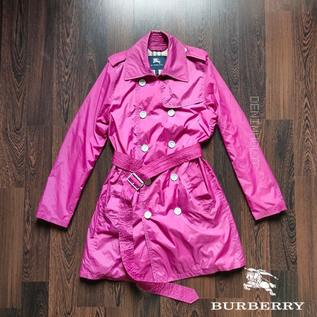 Burberry coat womens purple deals