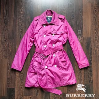 BURBERRY LONDON | Women's Purple Pink Nylon Trench Coat