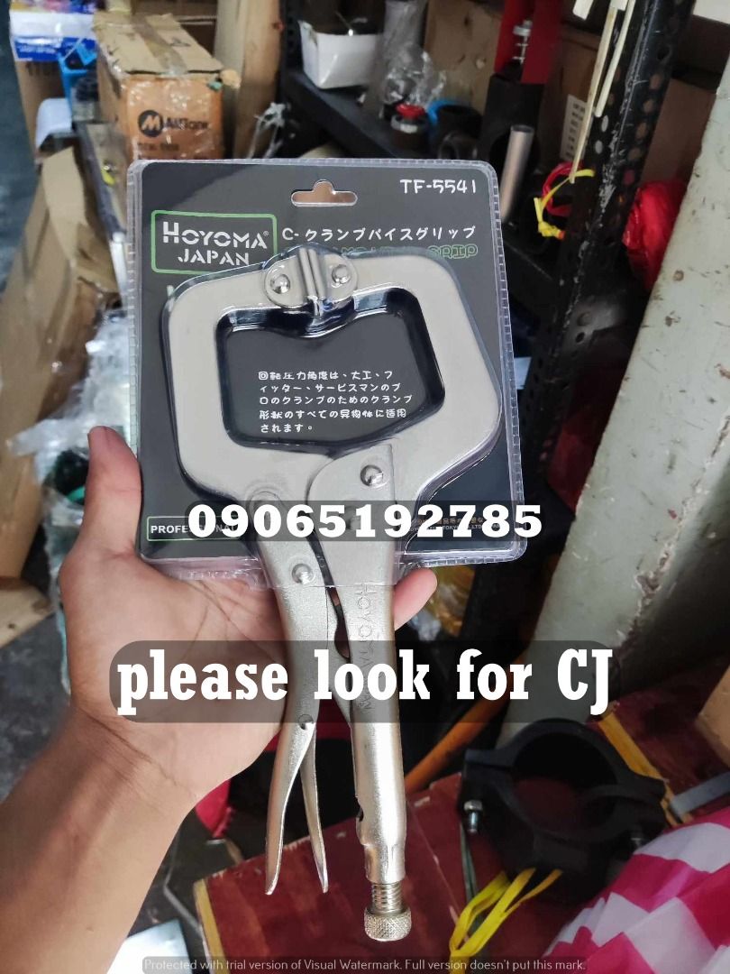 c clamp vice grip (clamp) 11" (Category: Construction Tools & Equipment) located in Makati City. Submitted by claire_joy (Listing ID 1268148447, Image 2). Description: CONTACT DETAILS: 📌0-9-0-6-5-1-9-2-7-8-5 please look for CJ. 🧭LOCATION: 📍Manila Mayhaligue St. Abad Santos Manila 📍Cavite Centennial Rd Kawit Cavite note: price may change without prior notice..