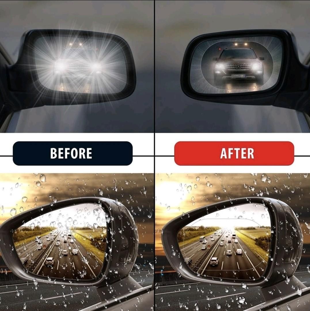 2x Universal Rain Deflector Blades Car Mirror Shade Back Eyebrow