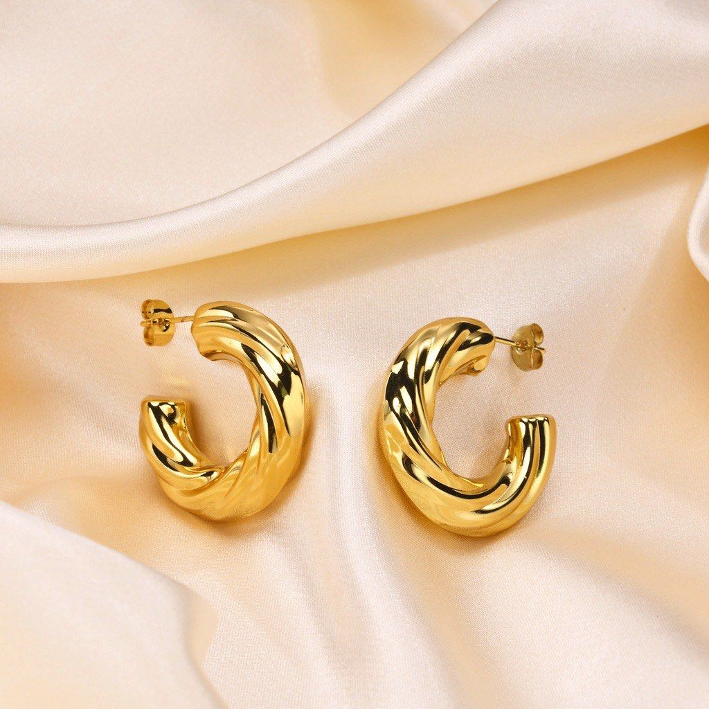 Cate Hoop Earrings Luxury Accessories on Carousell