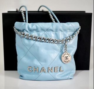 23P RARE GEM Chanel 22 bag denim , Luxury, Bags & Wallets on Carousell
