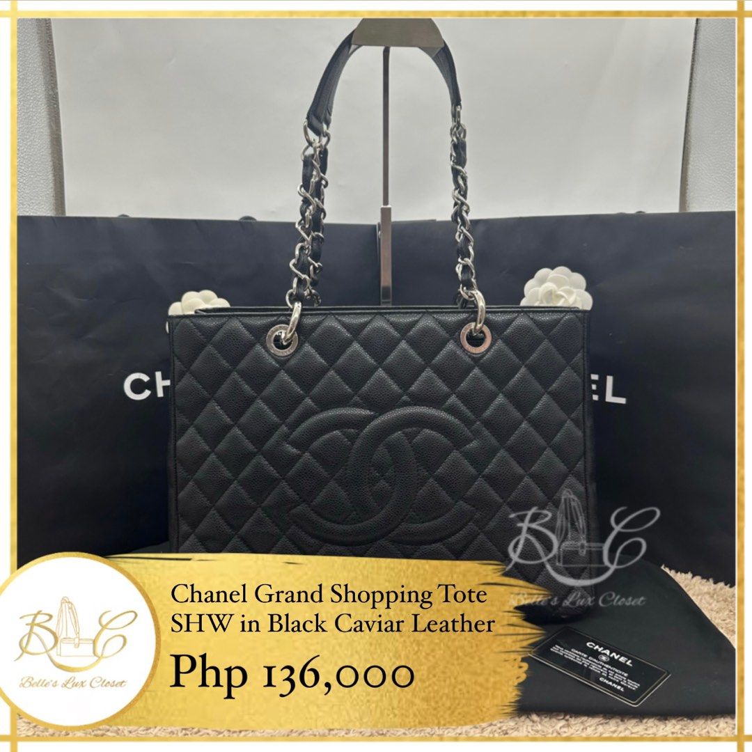Chanel GST SHW Black Caviar, Luxury, Bags & Wallets on Carousell