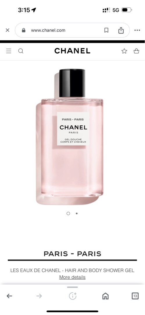 Chanel hair and body wash, Beauty & Personal Care, Bath & Body