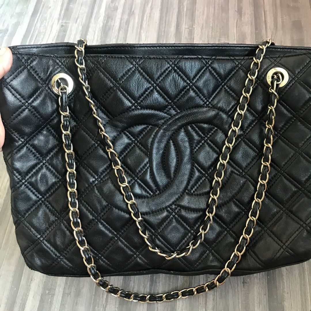 Chanel Quilted Shopping Bag, Luxury, Bags & Wallets on Carousell