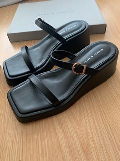 Charles & Keith wedge sandals - Size 38, fits up-to 39 for this brand