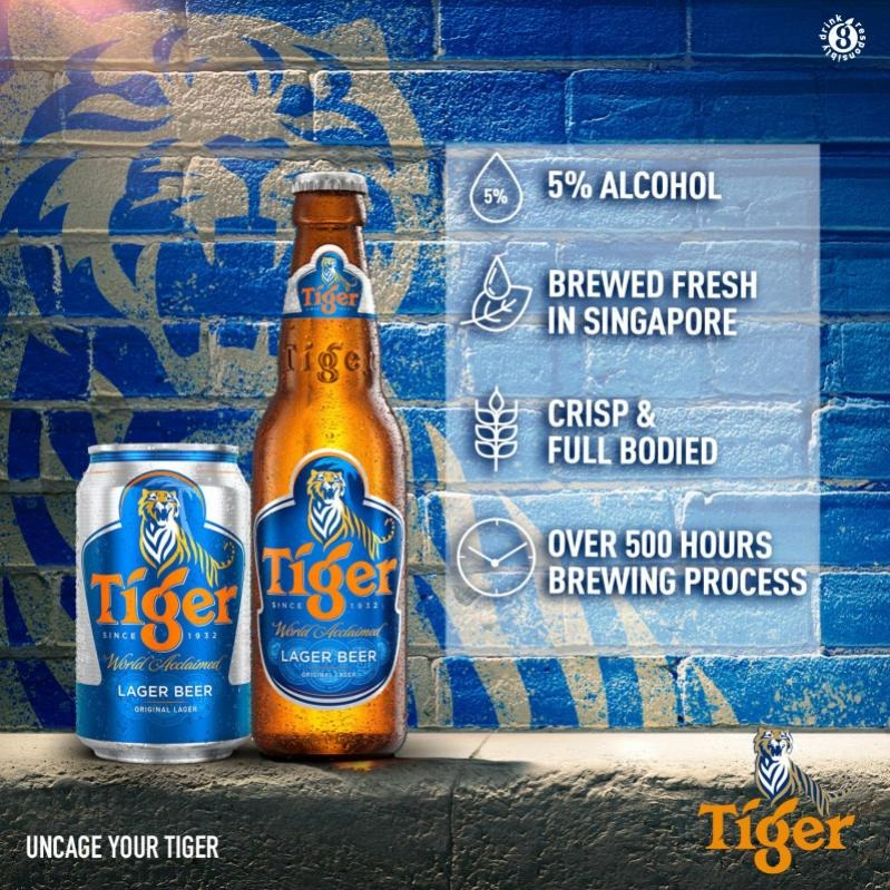 Cheapest Tiger Beer, $1.5 only, 320 ml x 40 cans, BB Feb 2024, Food ...