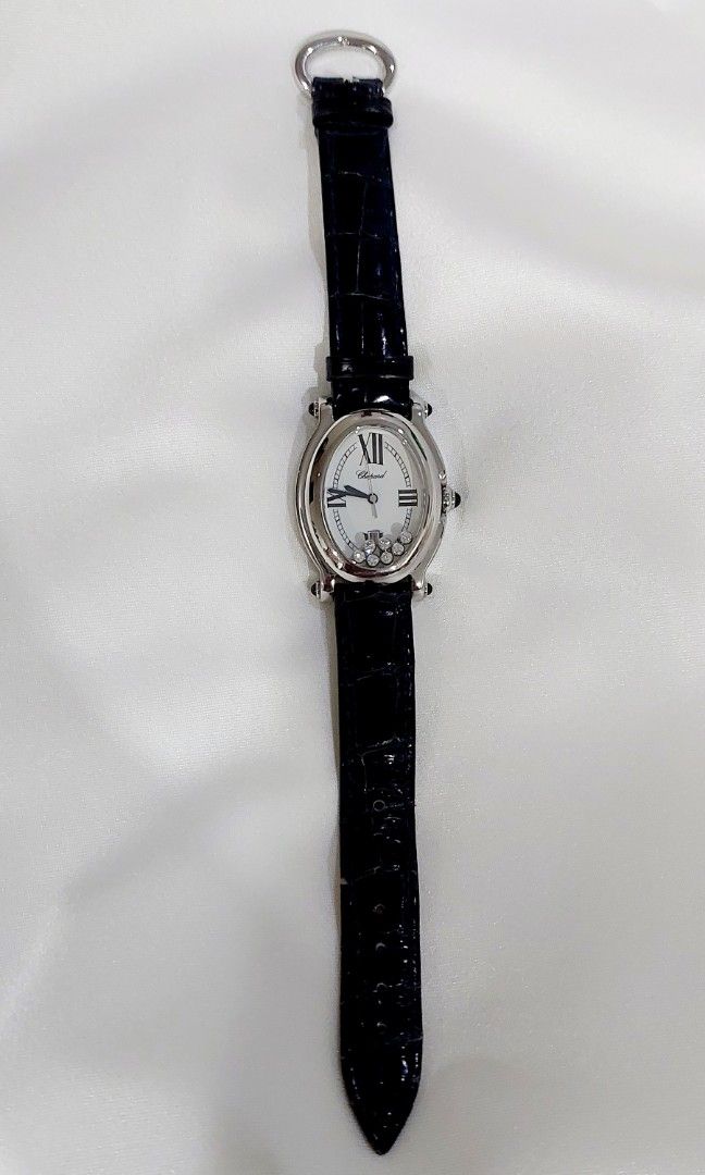 Chopard Happy Sport 7 Diamond Leather Strap Watch (Category: Luxury Watches) located in Makati City. Submitted by wishalot (Listing ID 1268133822, Image 3). Description: This is a personal item, first owned, bought from Chopard boutique in Japan several years back. I never had the intention of selling it hence I disposed the box and all inclusions. Elegant timepiece, original strap..