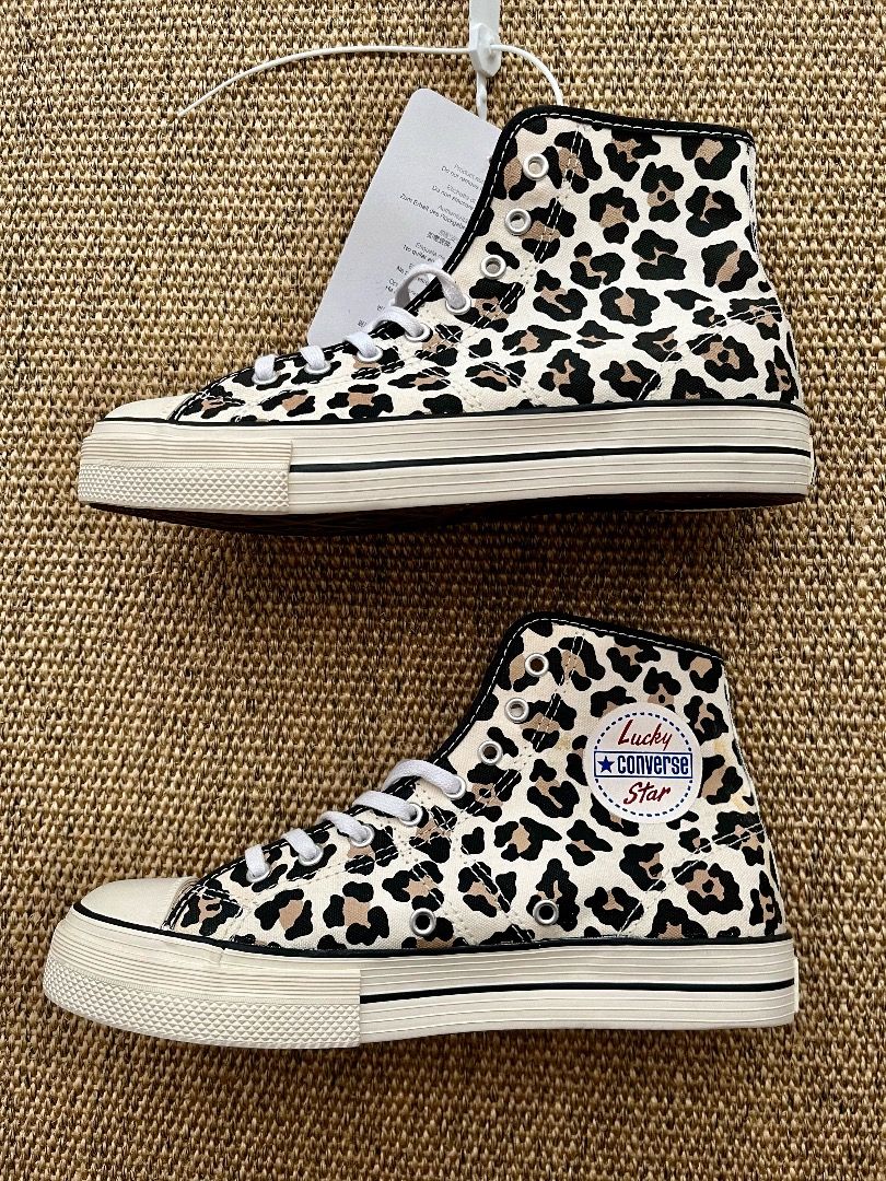 Converse lucky star leopard best sale