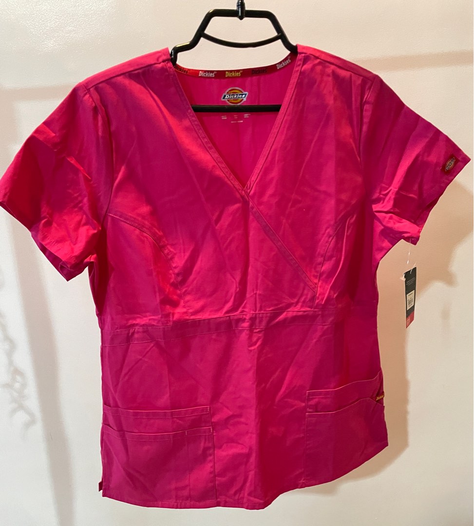 Dickies EDS scrub top (pink and blue), Women's Fashion, Tops, Others