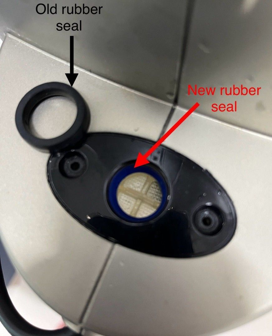 Dolce gusto coffee machine rubber seal ring water tank leak replacement
