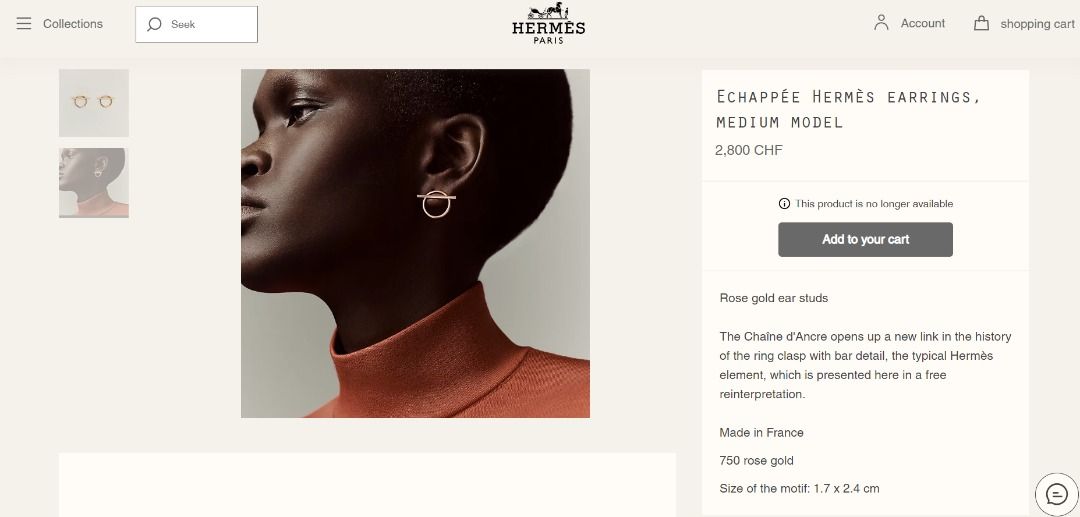 Echappee hermes earrings hot sale