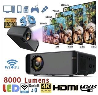 Ekasn 8000 lumens 1080p wifi 3d 4k hd led mobile phone portable projector
