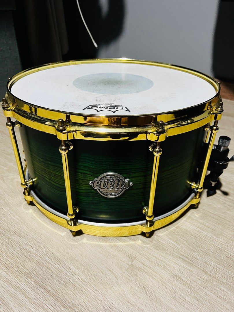 EVETTS DRUMS 14x7.5 TASMANIAN BLACKWOOD SNARE Hobbies Toys