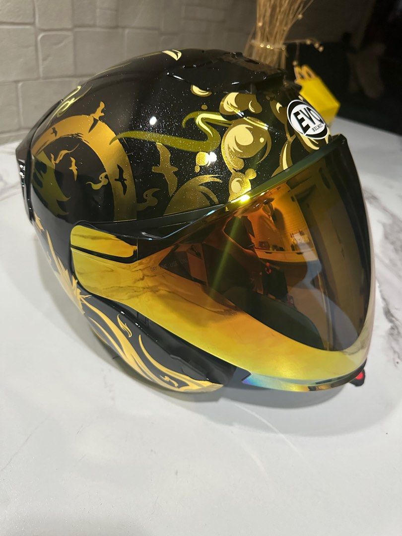 Evo Helmet Dual Lens Gold Samurai Motorcycles Motorcycle