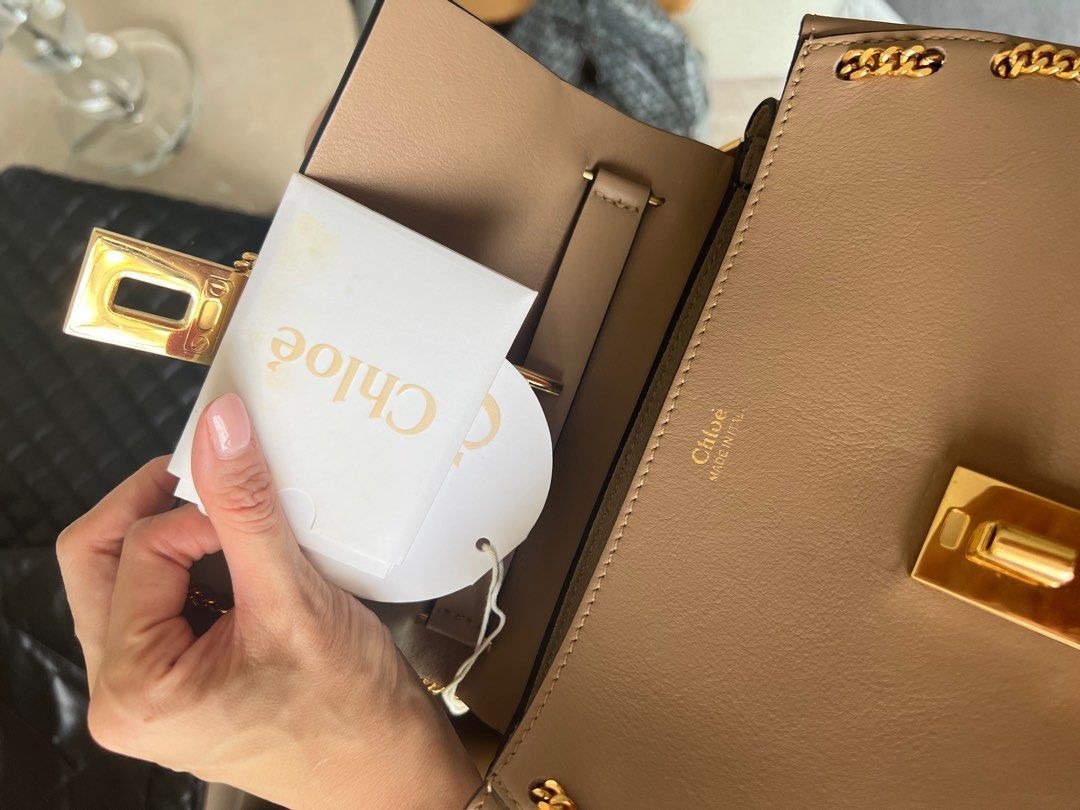 CHARITY SALE Chloe Drew bag in Nude medium gold chain Luxury