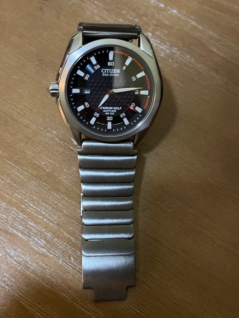 Citizen titanium golf watch top