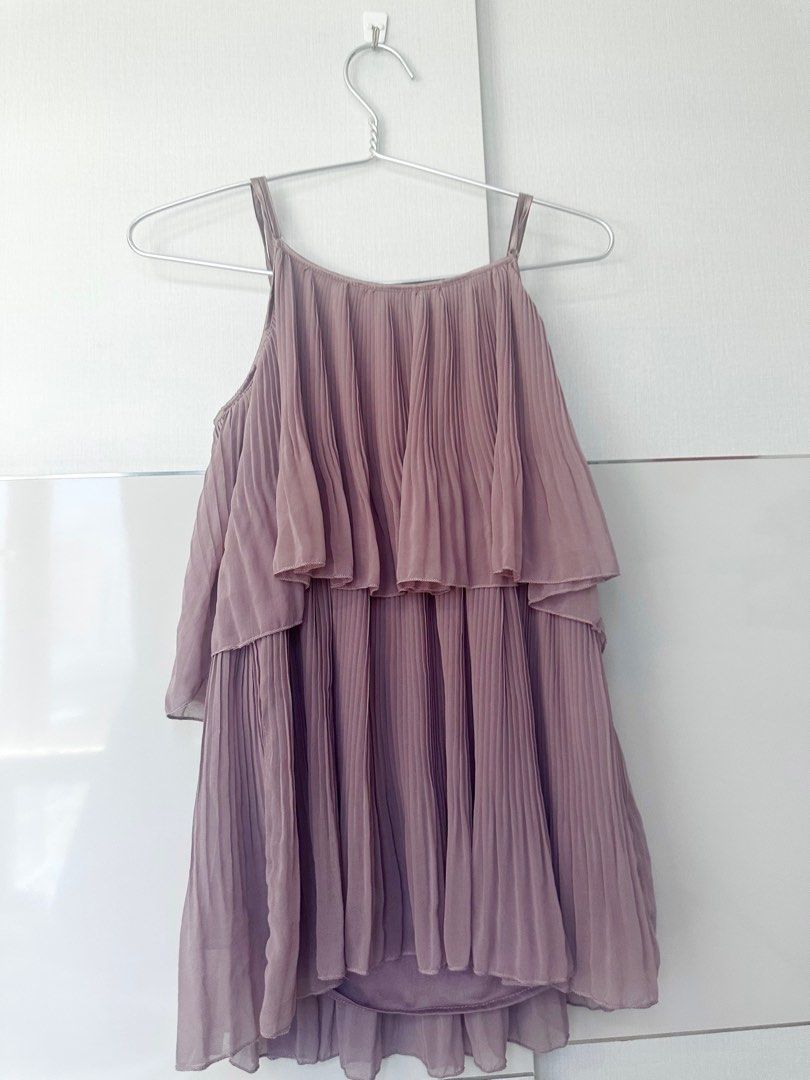 Forever 21 Christmas New Year Purple top Chiffon Women s