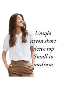 Free sf uniqlo white rayon top small to medium