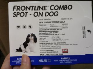 Frontline combo spot on dog