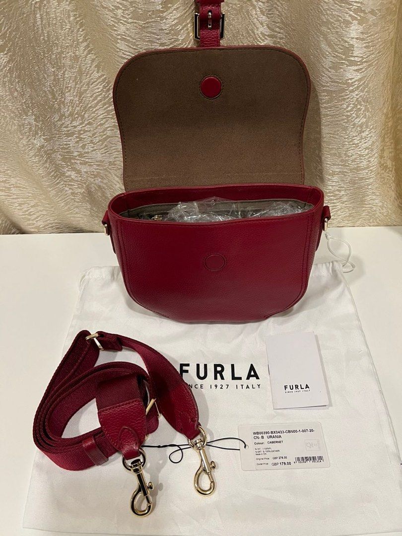 Furla coral saffiano crossbody bag outlet