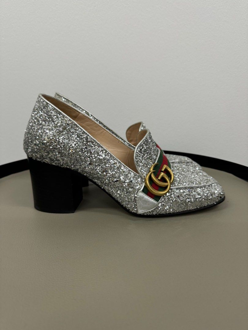 Gucci sales glitter pumps