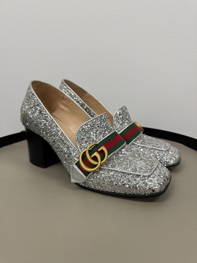 GUCCI GLITTER MARMONT HEEL