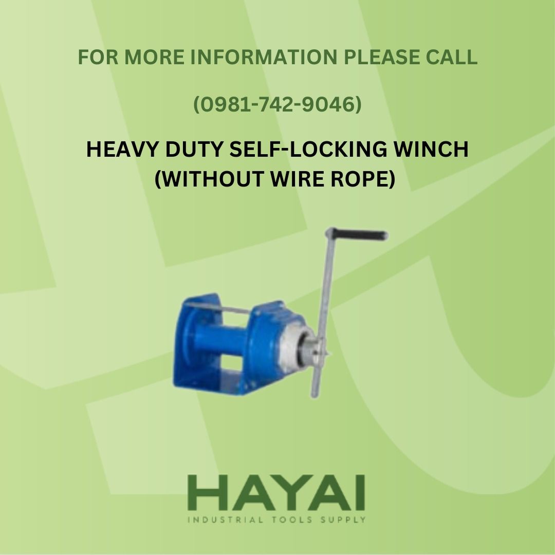 Heavy Duty SelfLocking Winch (without wire rope), Commercial & Industrial, Construction Tools
